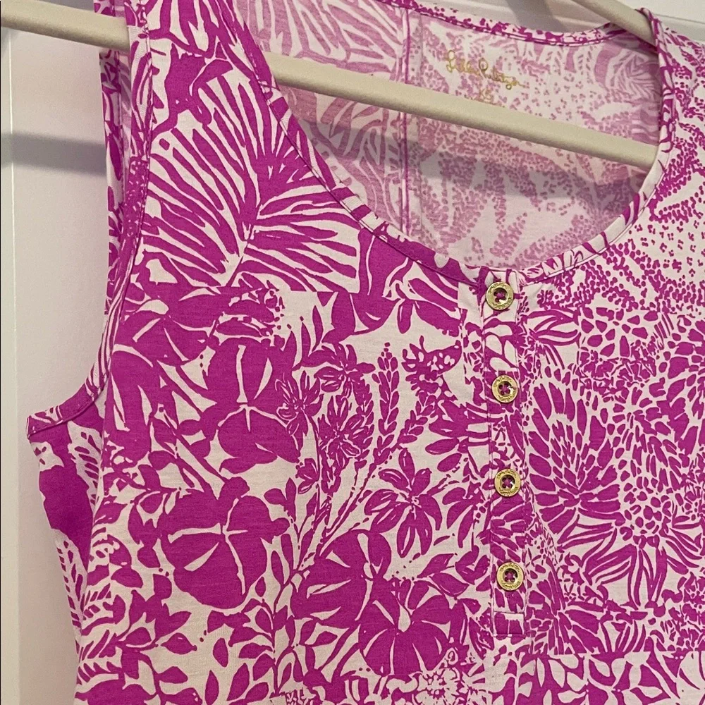 NWT! Lilly Pulitzer Pink and White Floral Mini Dress, Size XS - Picture 6 of 10
